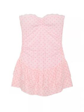 LoveShackFancy Pink Lace Floral Top with Tag